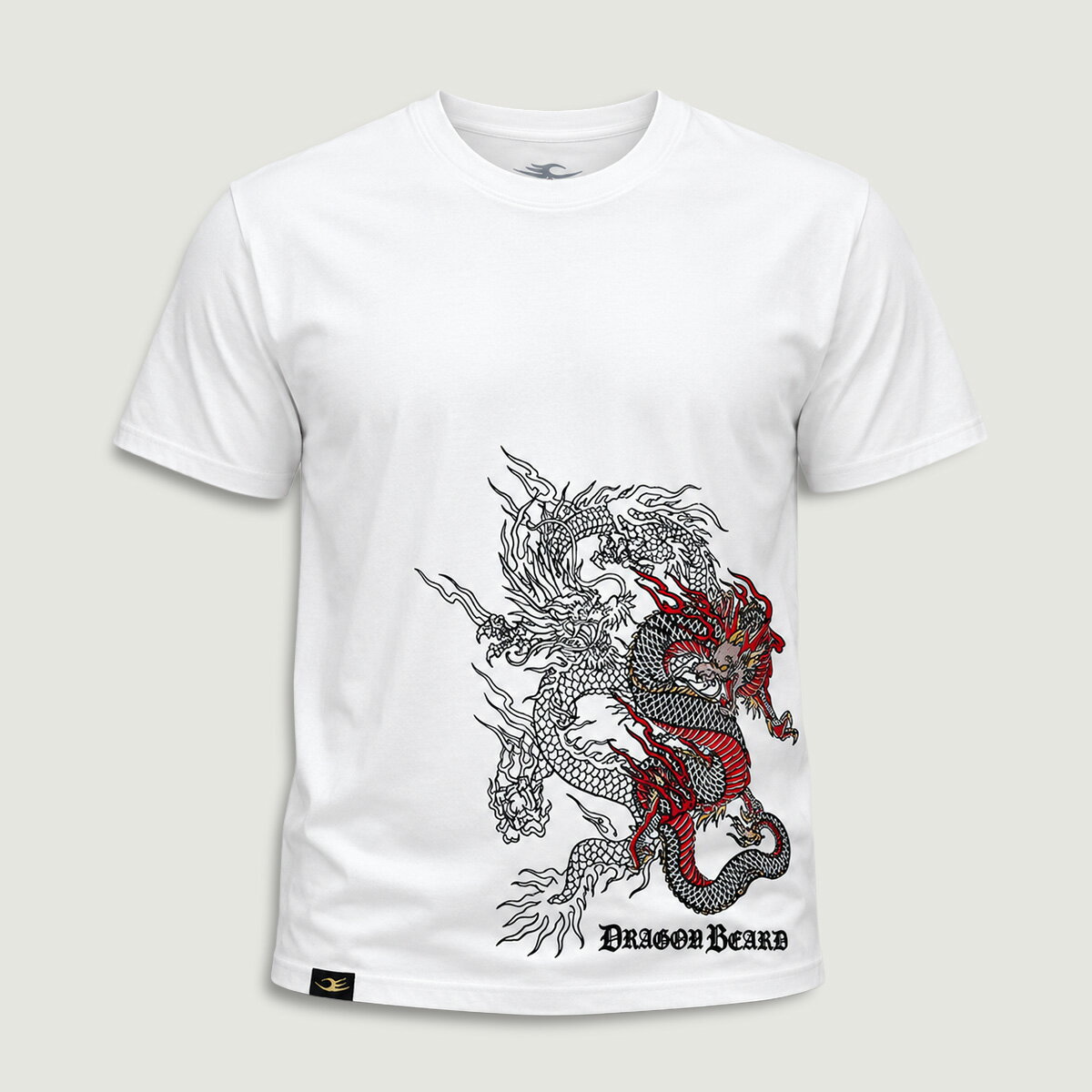 ドラゴンベアードNEW 白 apparel アパレル ファッション Tシャツ メンズファッション 刺繍 プリント 綿100% ストリートファッション オールシーズン 半袖 オリジナル