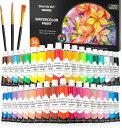 【送料無料】Shuttle Art 水彩絵の具 36色セット 透明水彩 12ml チューブ 大人の塗り絵 水彩画 お絵描き 美術 画材セット 学校用 幼稚園 初...