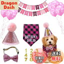 GOODCHI 犬 誕生日 帽子 ペット 誕生日 飾り付け 犬 猫 誕生日帽子 バンダナ バナー ペットグッズ おしゃれ 誕生日 記念日 パーティー飾り (ピンクの風船セット)