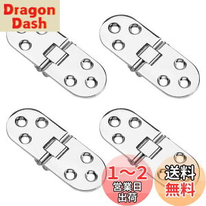 テーブルヒンジ ドアヒンジ 家具ヒンジ 4個入り 家具固定補修金具用 ミシン/ドア/窓/ゲート/船の探索に適している 取り付け簡単 よく延性(シルバー ネジなし)