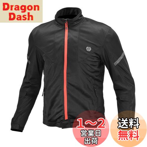 [KOMINE] バイク用 プロテクトフルメッシュジャケット ネオ JK-162 07-162 メンズ Black/Red M