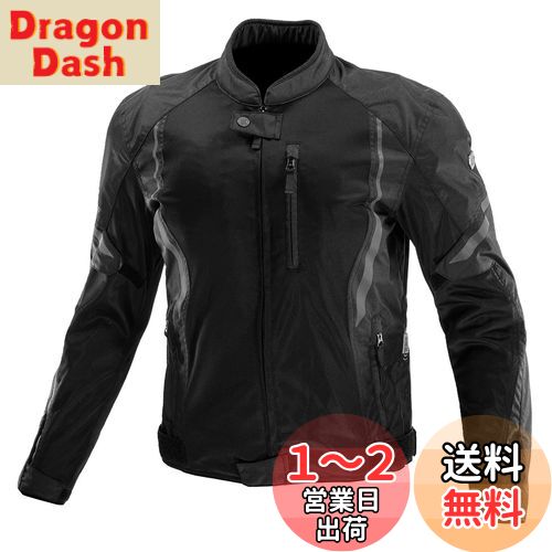 [KOMINE] バイク用 JK-1463 プロテクトハーフメッシュジャケット 07-1463 メンズ Black L