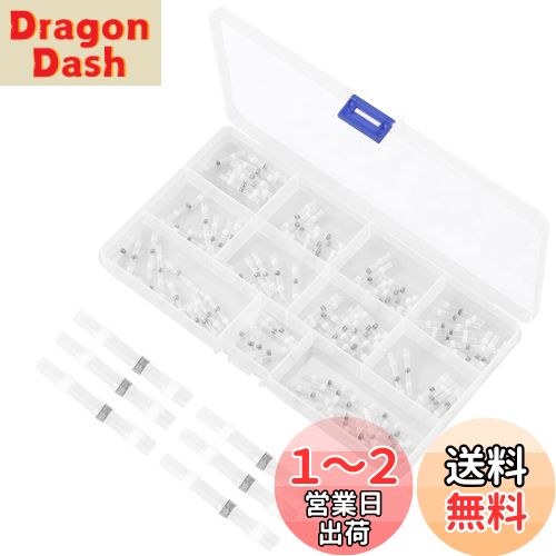 CAMWAY 防水圧着スリーブ 100PCS 熱収縮はんだスリーブ 熱収縮チューブ はんだシールワイヤコネクタ 防水絶縁 白 0.25-0.34mm(AWG 26-24)熱収縮はんだコネクタ CAMWAY 防水圧着スリーブ 100PCS 熱収縮はんだスリーブ 熱収縮チューブ はんだシールワイヤコネクタ 防水絶縁 白 0.25-0.34mm(AWG 26-24)熱収縮はんだコネクタ
