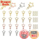 YUENWUZINIC 星 ナスカン キーホルダー金具 24個セット 回転カン付き 丸カン付き ワンタッチキーホルダー カワイイ DIY用パーツ 手作り 手芸用...