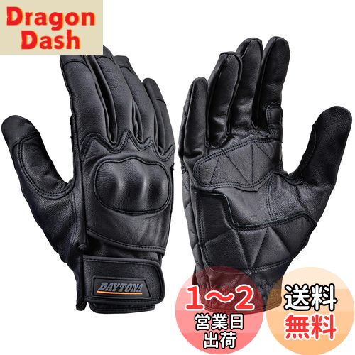 デイトナ(Daytona) バイク用 グローブ 春夏秋冬 本革(ヤギ革) ハードプロテクター ゴートスキン プロテクターグローブ ブラック Mサイズ 76366