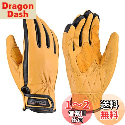 デイトナ(Daytona) バイク用 グローブ 春夏秋冬 本革(ヤギ革) ゴートスキン スタンダードグローブ イエロー Lサイズ 76379