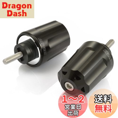 デイトナ(Daytona) アルミビレット バイク用 バーエンド ホンダ M6タイプ(CBR250RR CT125 など) ヘビーウエイトバーエンド リボルバー ブラック 99837