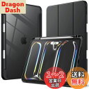 JEDirect iPad Pro 11インチ M4 2024 (第5世代) 用ケース Pencilホルダー付き 透明バックカバー スリムスタンド 衝撃吸収 タブレットカバー オートウェイク/スリープ機能 (ブラック)