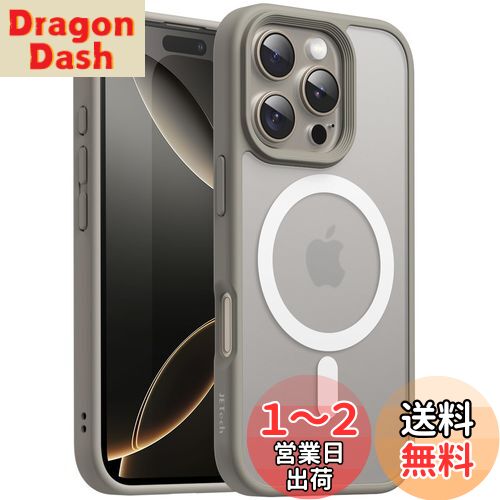 JETech iPhone 16 Pro 6.3 ޥͥå  MagSafeб ȾƩΥޥå  Ѿ׷ С...