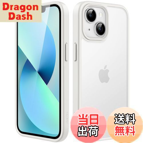 【送料無料】JEDirect マットケース iPhone 13 6.1インチ 耐衝撃性ミリタリーグレードの落下防止 つや消しの半透明の背面電話カバー 指紋防止 (スターライト)