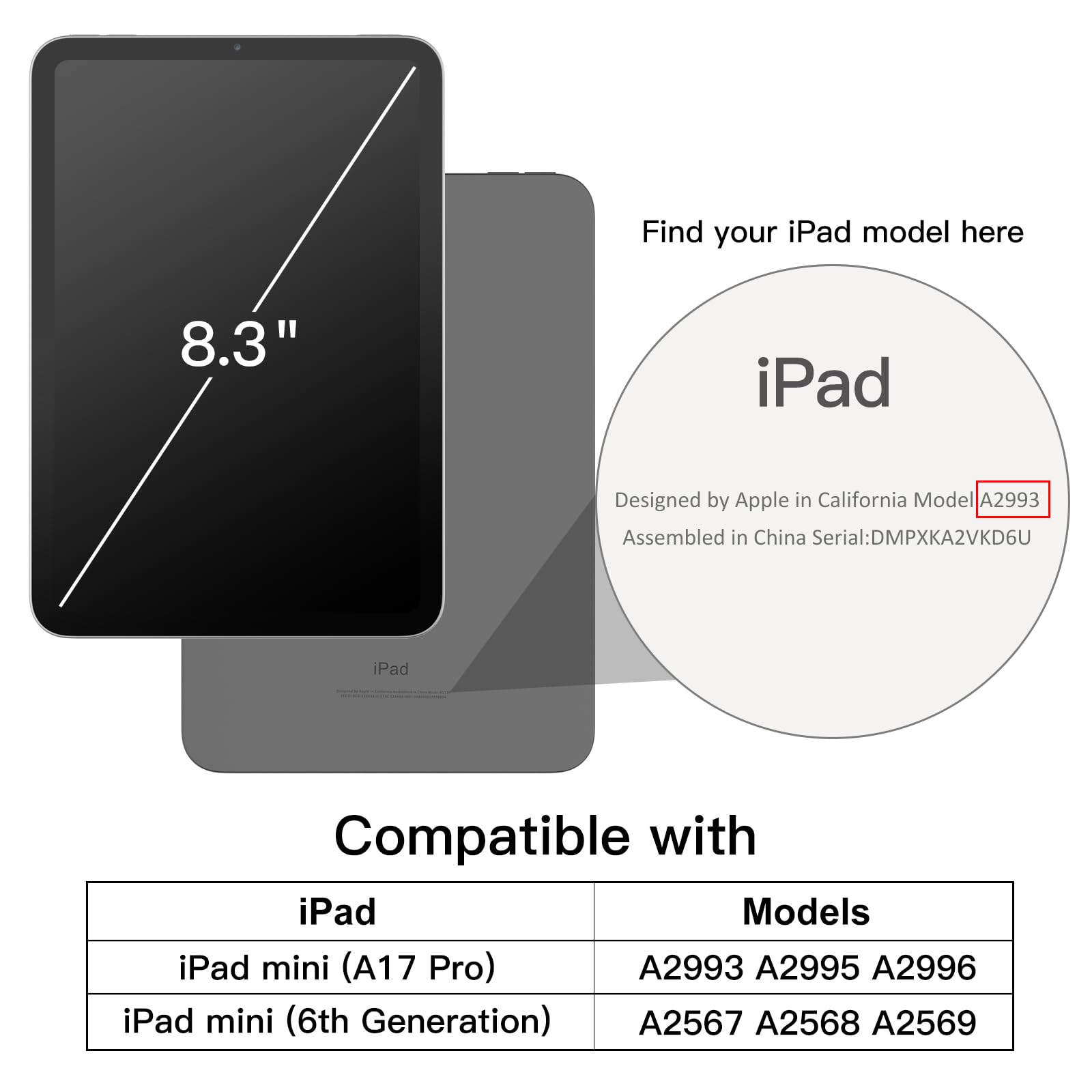 JEDirect iPad mini (A17 Pro 2024 モデル、第7世代) / mini 6 ケース (8.3インチ、2021モデル、第6世代)用 PUレザー ビジネスフォリオ タブレット保護カバー Pencilホルダーとポケット付き マルチアングルの視聴 (ライトパープル)