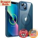 JEDirect iPhone 13 mini 5.4インチ用 マグネット ケース MagSafeに対応 衝撃吸収 バンパーカバー ソリッドカラーマットTPUフレーム 傷つけ防止 クリアバック (ブルー)
