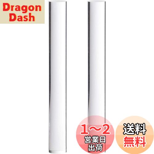 楽天DragonDash楽天市場店2本 粘土用 のし棒 アクリル製 陶芸 道具 クリア 麺棒 お菓子 パン うどん 餃子など適用