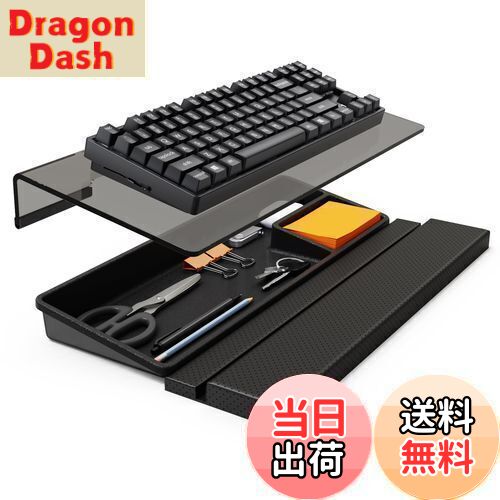 【送料無料】ロボロビン キーボードスタンド パソコン 収納トレイ&リストレスト付き 3段階高さ調整 タ..