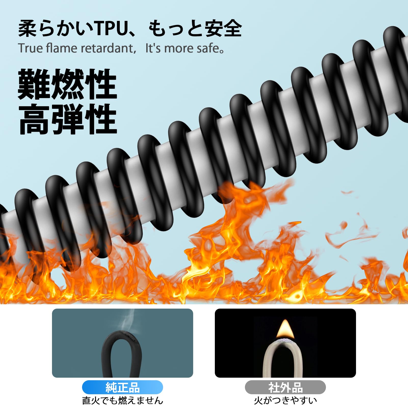 【送料無料】Ocbuo ライトニングケーブル 0.4mから1.5Mまで自由伸縮 iPhone用車ケーブル MFi認証 CarPlay対応 iPhone充電ケーブル カールコード 車 スマホ充電ケーブル ライトニング USB-A コイル lightningケーブル データ転送と2.4A急速充電 usb伸縮ライトニング充電コード (3)