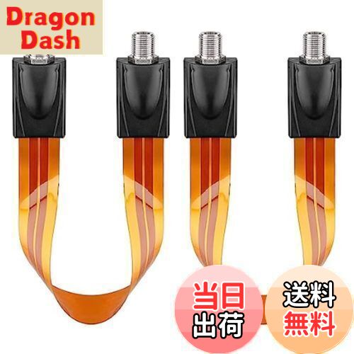 YFFSFDC フラット アンテナ ケーブル アンテナケーブル テレビ用ケーブル 同軸フラットケーブル すき間ケーブル 隙間ケーブル 同軸ケーブルF型 ネクタジャックケーブル 室内引き込み用コード 室内引き込み用 すき間 信号導入 折り曲げ可能 2本入