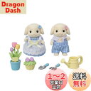 【送料無料】シルバニアファミリー 人形・家具セット 【 お花おせわセット-フローラウサギきょうだい- 】 DF-25 STマーク認証 3歳以上 おもちゃ ドールハウス Sylvanian Families エポック社 EPOCH