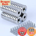 強力磁石 マグネット 穴あき 超強力 専用ネジ付き 丸型磁石 直径10mm 厚み2.5mm 40個セット
