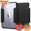 【送料無料】Spigen iPad Mini 7/6 ケース 背面 クリア 透明 Apple Pencil 対応 米軍MIL資格 スリム スタンド 耐衝撃 傷防止 カメラ保護 レザー オートスリープ ウルトラ・ハイブリッド・プロ ACS03765 (ブラック)