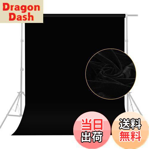 【送料無料】Meking 背景布 黒 2m X 3m 暗幕 無反射 不透明 バックスクリーン ベルベット材質 背景シー..