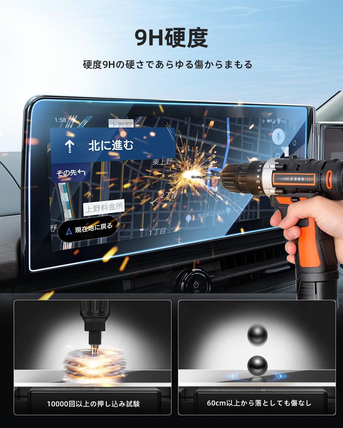 LANGBEAN 日産 セレナ c28 保護フィルム 【5点セット】新型 12.3インチ ナビ+メーターパネル+エアコンパネル セレナc28 ナビ フィルム 9H 指紋防止 傷防止 低反射 貼付簡単 セレナ c28 e-power カスタム パーツ アクセサリー