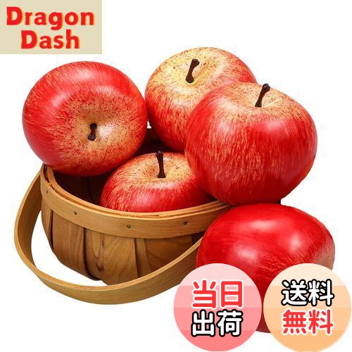 【送料無料】SensaBliss りんご 食品サンプル 果物 模型 リアル りんご サンプル 5個 食品模型 ディス..