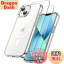 JETech 3 in 1 iPhone 13 6.1 インチ用 マグネット ケース 2枚強化ガラスフィルム付き MagSafe対応 耐衝撃バンパー スマホカバー (クリア)