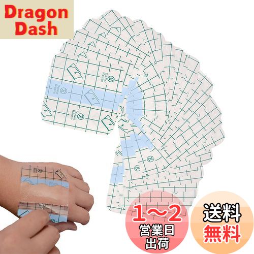 【送料無料】YACHUN 防水フィルム 角が丸い 50枚 8cm×8cm 透明絆創膏 透明 抗菌 傷口保護 キズ防水フィルム キズに保護フィルム ドレッシングテープ キズに保護テープ お風呂 入浴 水泳 水仕事 タトゥー介護