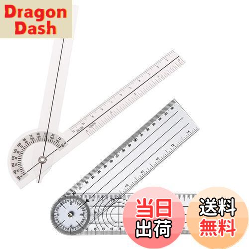 【送料無料】Selinear ゴニオメーター 2個入り プラスチック 透明 多機能 持ち運び便利 図面 工学 建築..