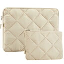 LANDICI Puffy パソコンケース 14 15インチpcケース 男女兼用 MacBook Pro/Air M3/M2/M1/Max A2992 A2918 A2779 A2442 A2941,富士通, Surface Laptop,ThinkPadノートパソコンケース 14インチ対応 通勤通学 14-15型ふわふわ 可愛いpcバッグ,アプリコット
