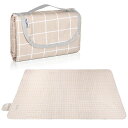 SCIVEI レジャーシート ピクニックマット 大判 150x200 cm 3~6人用 折りたたみ 防水 防湿 コンパクト収納 軽量 遠足 運動会 お花見 キャンプ アウトドア チェック柄(茶色チェック)