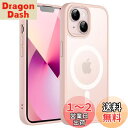JETech iPhone 13 6.1インチ用 マグネット ケース MagSafeに対応 半透明のマット背面 薄型 耐衝撃 カバー (チョークピンク)
