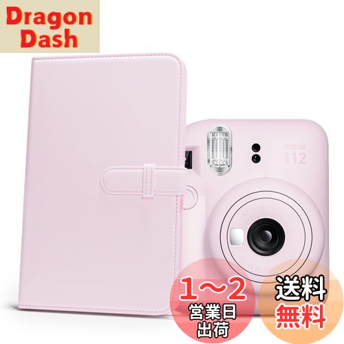 【送料無料】Rieibi アルバム、 アルバム mini99/90/12/mini11/mini40/EVO/mini9/mini8対応アルバム 大容量 3インチ写真 108枚収納 mini12ボディと同色 5色展開 記念日プレゼント PUレザー 可愛い帳 おしゃれ 誕生日プレゼント 贈り物（ピンク)