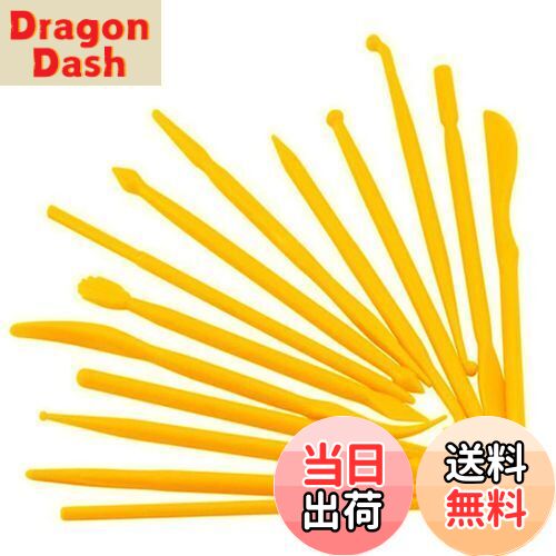 【送料無料】YFFSFDC クラフト ツール 細工棒 ヘラ 14本セット 28種類 粘土 道具彫刻ツール陶芸工具 粘土細工 クレイクラフト シュガークラフト マジパン 和菓子作り 造形 ヘラ