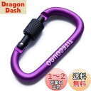 TITECOUGO アウトドア カラビナ おしゃれ 登山 小型 アルミ Dフック 頑丈 ネジロック バンジーコード ブランコ hammocks ハンモックテント ?キャンプ 用品 キーホルダー 釣り ハイキング ペット karabina 紫 1個