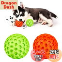 AUSCAT 犬おもちゃ 音が出るボール 噛むおもちゃ 中小型犬 知育玩具 頑丈 天然ゴム 犬用玩具 ストレス解消「橙緑ボール 2点 セット S」