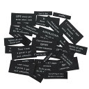 【送料無料】MYmama 魔法の 刺繍タグ ハンドメイド用 手作り モノトーン タグ ラベル (ブラック) 6669-1