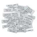 【送料無料】MYmama 魔法の 刺繍タグ ワッペン ハンドメイド用 手作り モノトーン タグ ラベル (ホワイト)