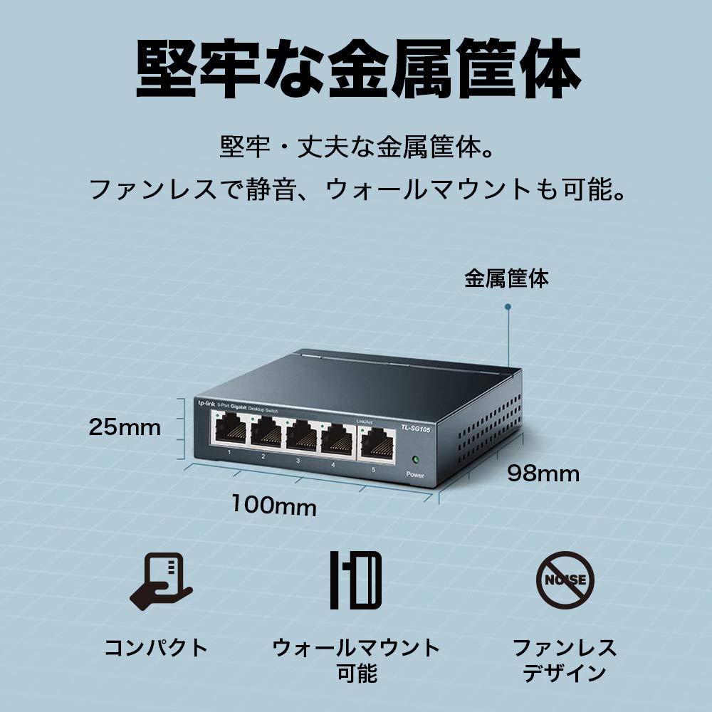 ������̵����TP-Link 5�ݡ��� �����å��󥰥ϥ� 10/100/1000Mbps �����ӥå� ��°��� �������� �᡼�����饤�ե����� TL-SG105
