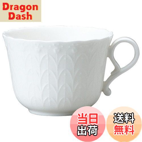 【送料無料】NARUMI(ナルミ) マグカップ シルキーホワイト 310cc ホワイト かわいい レリーフ スープカップ 大きめ 電子レンジ温め 食洗機対応 ギフト箱入り 9968-2746P