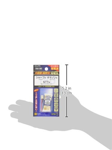 エルパ (ELPA) 大容量長持ち充電池 シャープ他同等品 2.4V 800mAh ニッケル水素充電池 TSA-180