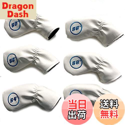 【送料無料】Sunbro Golf アイアンカバーゴルフ ウェッジカバー ヘッドカバーゴルフ 高級刺繍 Puppyちゃん 9枚入り ブラック/ホワイト (ウェッ...