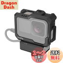 【送料無料】SMALLRIG Hero12 / Hero11 / Hero 10 / Hero 9 GoPro 用ブラック ケージ GoPro Light Mod および共通マイク用コールド シュー マウント 2 個付き、LED ビデオ ライト - 3083C