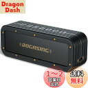 BOGASING M4 ワイヤレスポータブル Bluetooth スピーカー アウトドア IPX7 防水 防塵 耐衝撃 40W出力 大音量 重低音 ステレオ機能 マイク付き 最大24時間連続再生 USB-C接続 AUX ケープルポートTFカード対応 (black) (black)