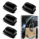 Doyime 車載 フック ミニフック 車用 (4個入り) 車用収納フック キーストレージ ケーブル収納フック 簡単取付 粘着式 耐久性 携帯型 車内用品 (ブラック) 黒 30*19MM(3)
