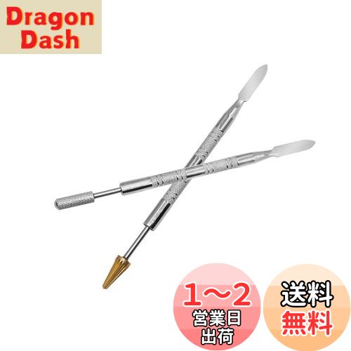 【送料無料】YFFSFDC コバ塗り ペン型 レザークラフト革 工具 両端 ヘラ ローラー 作業 道具 回転 タイ..