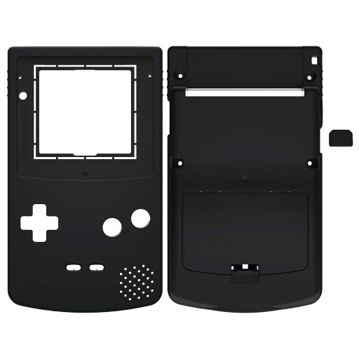 【送料無料】Gameboy Colorに対応用IPSアップグレード済みeXtremeRate交換用シェルフルハウジングカバーボタン付き、GBC OSD IPS & Regular IPS & Standard LCDにも対応します(コンソールやIPSスクリーンは付属していません。)【ブラック】
