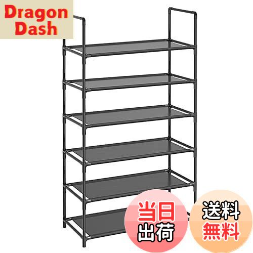 【送料無料】Whatafit シューズラック 6段 幅60×奥行28×高さ105cm 収納 靴置き 分割可能 スリム 靴箱 ..