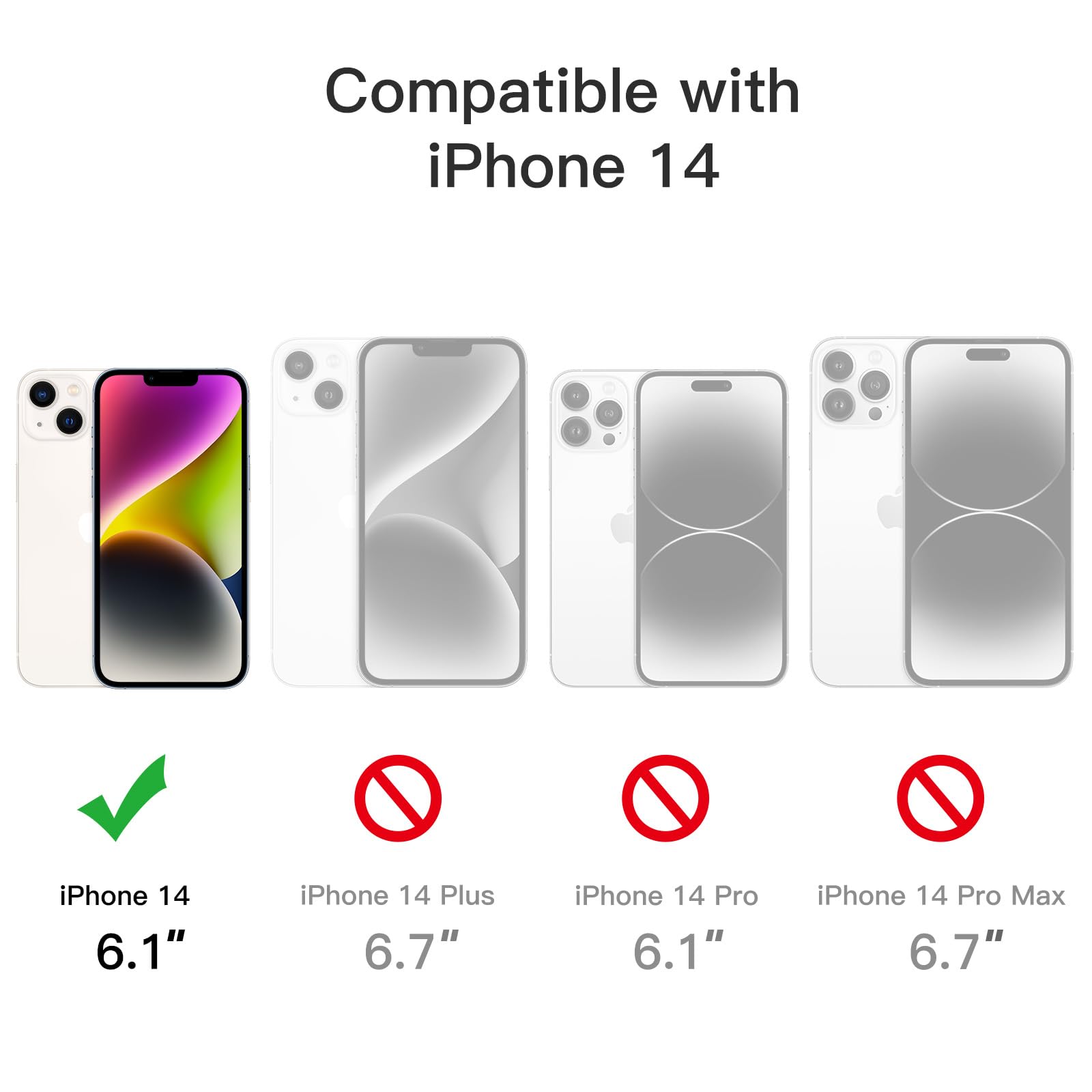 【送料無料】JETech iPhone 14 6.1インチ用 保護ケース 黄ばみなし 衝撃吸収 バン...