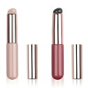 MAEXUS 口紅ブラシ コンシーラーブラシ リップブラシ (2個セット) シリカゲルリップブラシ 丸頭 化粧ブラシ ポータブルシリコン化粧ブラシ 旅行や出張に最適 フェイシャルメイクやリップブレンディングに最適 ピンク+ローズレッド